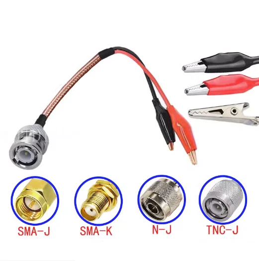SMA N TNC BNC to crocodile clamp test line oscilloscope probe cable oscilloscope probe line signal source RG316 cable