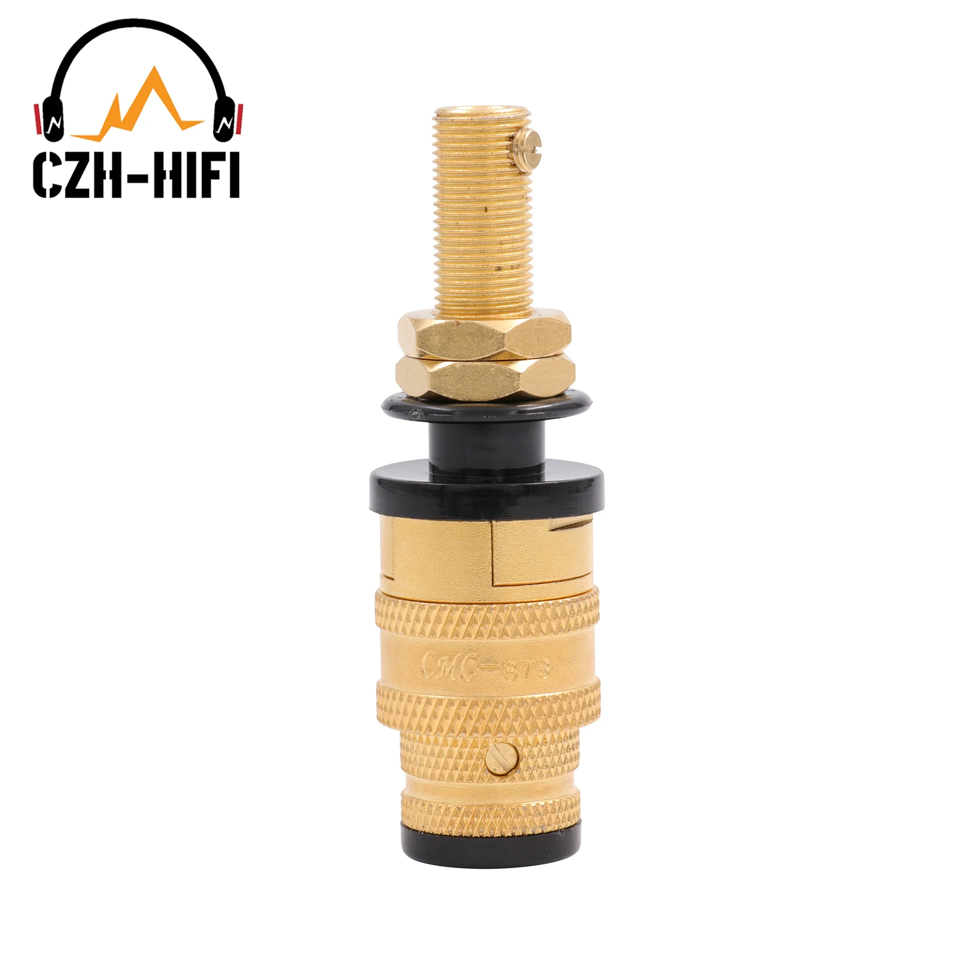 CMC 878M High End Lautsprecher Terminal Binding Post Gold Überzogene Messing Banana Weibliche Jack Buchse Solder Kostenloser Schraube Lock audio HiFi – Detail 2