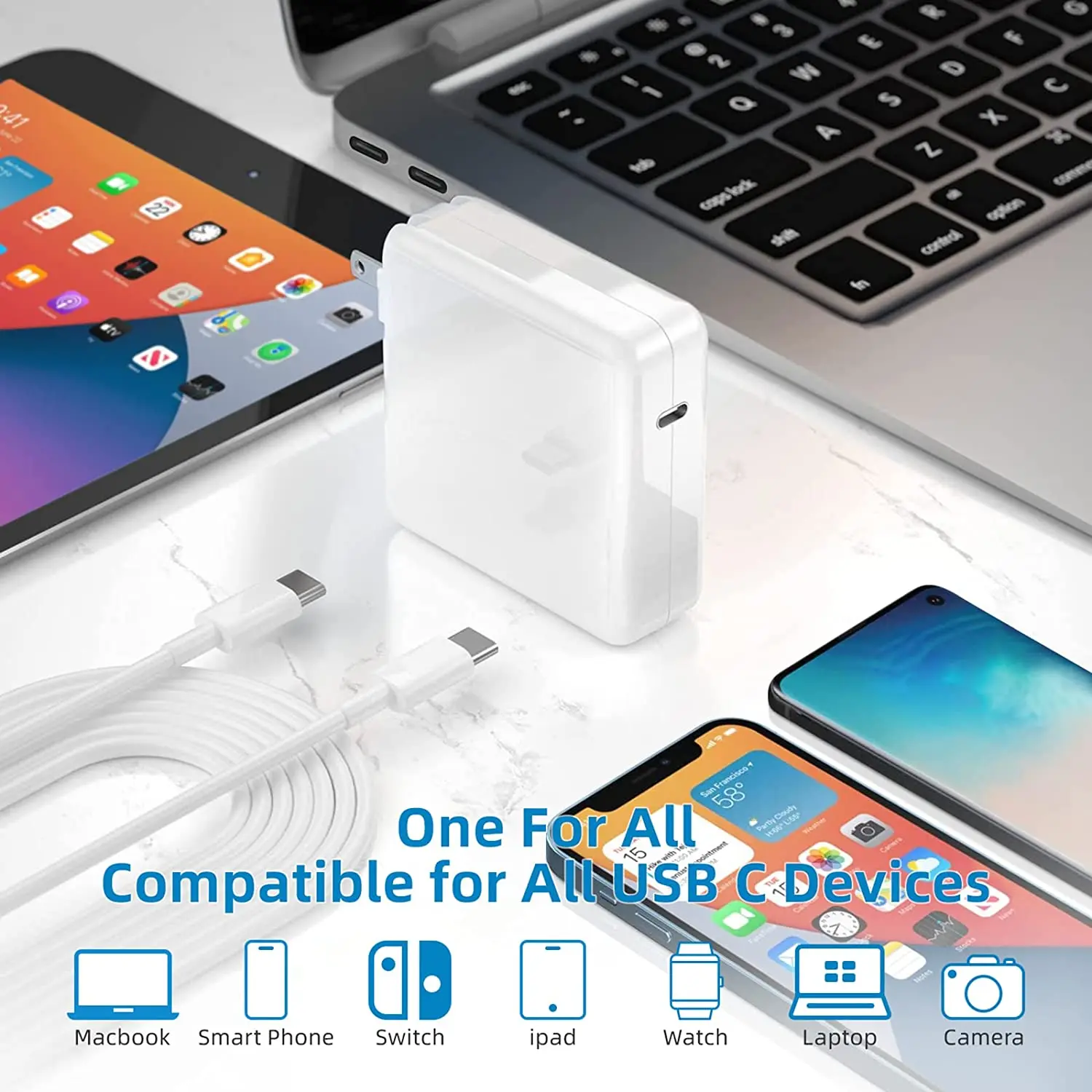 30 ワット PD USB-C 電源 MagSaf * 3 アダプタラップトップノート
