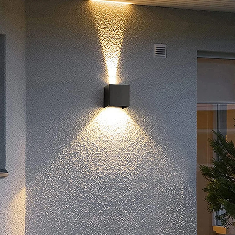 Modern LED Wall Lamp Black, Up And Down Indoor Outdoor DC110-220V For Living Roo