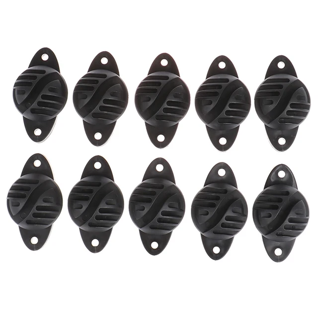 10Db/Tétel Horgos Csavargyűrűhorg Csavar Elektromos Kerítés Műanyag Szigetelő Alumínium Ötvözet Kiváló Minőségű Fekete