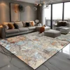 Light Luxury Abstract Carpet for Living Room Modern Decoration Home Sofa Side Floor Mats Non-slip Washable Rugs for Bedroom 1