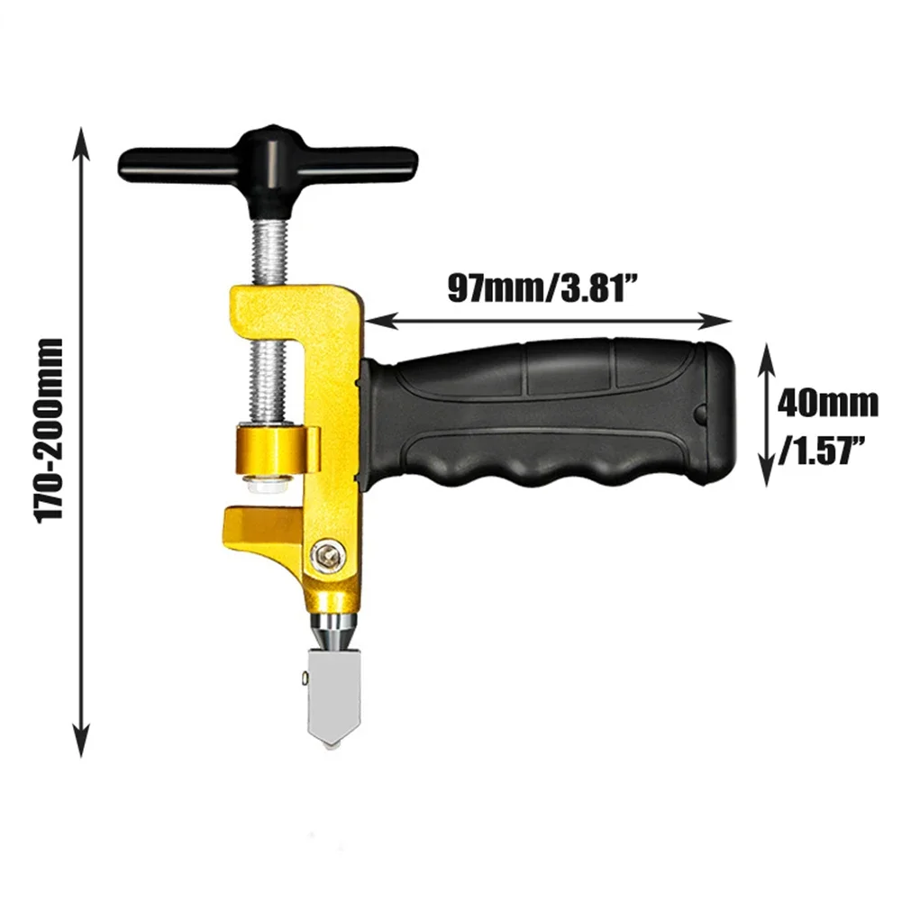 New Tile Glass Cutter Glass Cutter Ergonomic Handle High Quality Steel Cutter Head Longer Handle Cutting Tiles 5