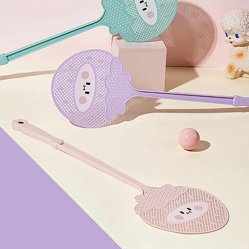 Cute Strawberry Shaped Fly Swatter Durable Lengthen Thickened Fly Swatter Household Manual Beat Tools Mosquito Killers