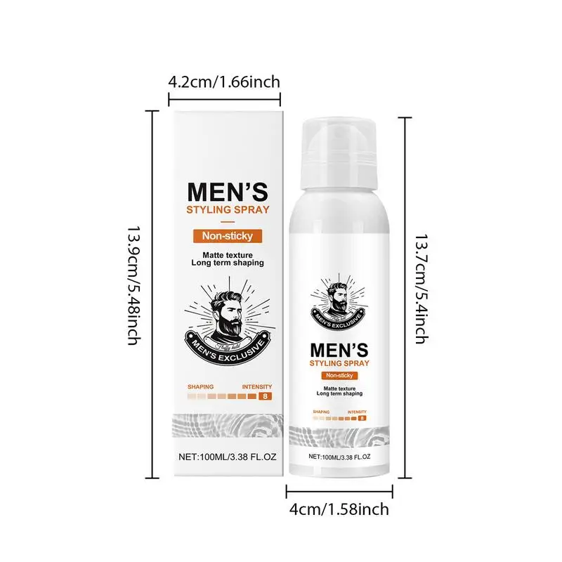 Hair Styling Spray Matte Hair Strong Hold Spray Non-Stick Thickening Texture Long-Lasting Texturizing 100ml