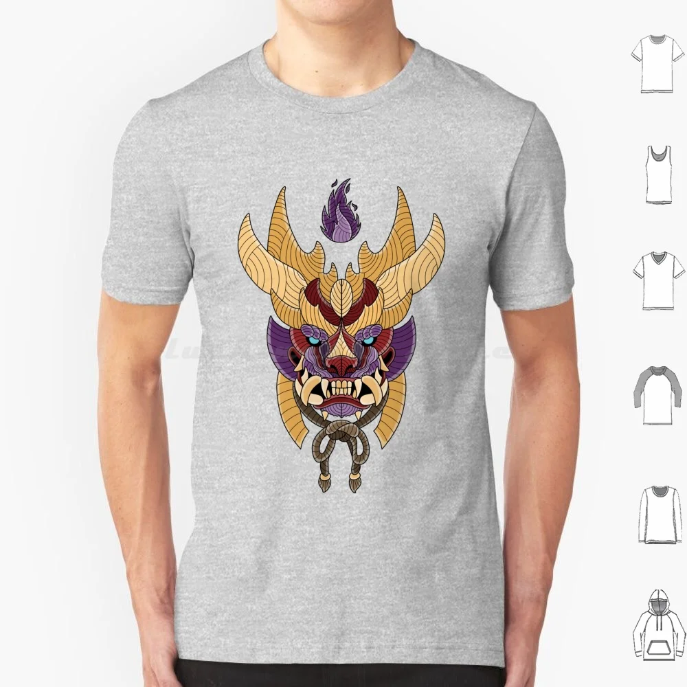 Maschera Di Malice T Shirt Big Size 100% Cotone Monster Hunter Monster Hunter Rise Switch Monster Hunter Switch Monster Hunter Rise