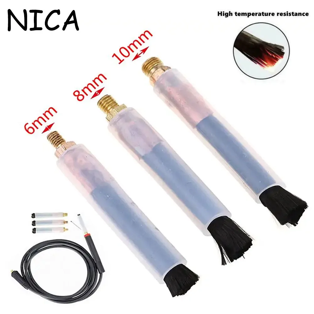 

M6/M8/M10 Carbon Fibre Copper Head Weld Cleaning Brush Used Clean Passivate And Polish Steel Welds After TIG WIG MIG MAG Weld