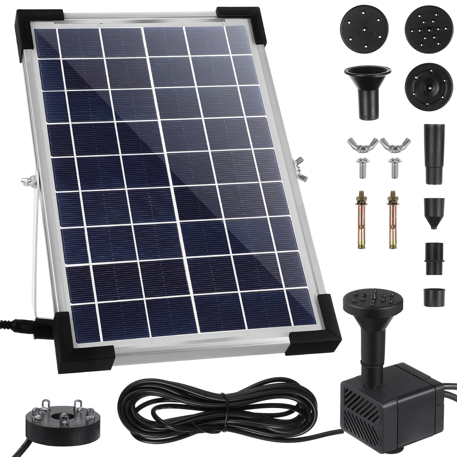 

Pump Kit Solar Aerator Pond Water Feature Fish Tank Accessory Abs Powered Aquarium