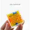 Mini Speed Cube Rolling Ball Game Cubos Maze Toys For Children Educational3D Maze Magic Cube Transparent Six-sided Puzzle 4