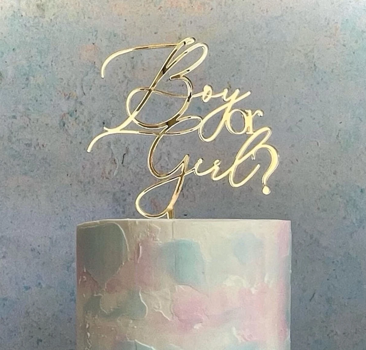 

Boy or Girl Cake Topper | Gender Reveal Cake Topper | Baby Shower Cake Topper Boy or Girl Decorations Cake Accessory