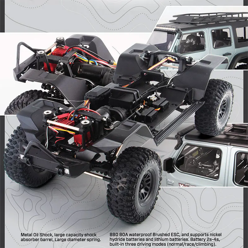 New V3 Yk4082 1/8 Remote Control Electric Simulation Four-Wheel