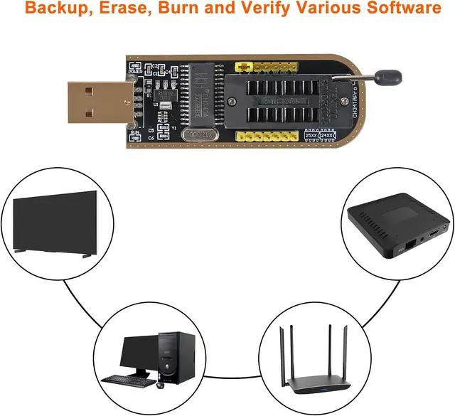Clip Test SOIC8/SOP8 Per Programmazione Chip IC - Adattatore Per BIOS 24/25/93 Con Cavo - Foto 10