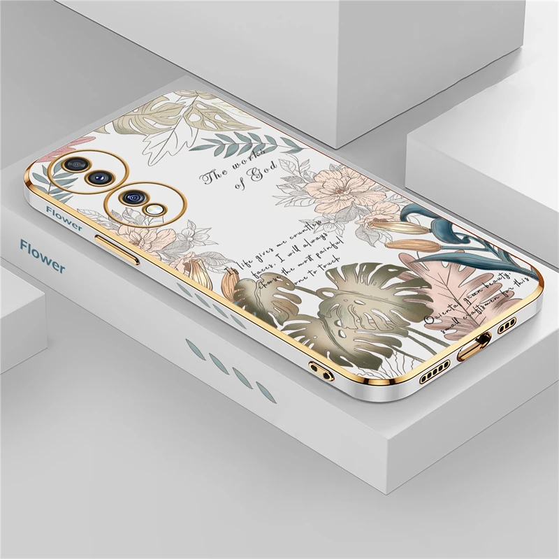 Чехол для телефона Huawei Honor 70 20 50 90 Lite X7A X9A X40 X9 Pro Y9 Y7 Prime 2019 Y8P Y7A Y9S, противоударный чехол с цветами