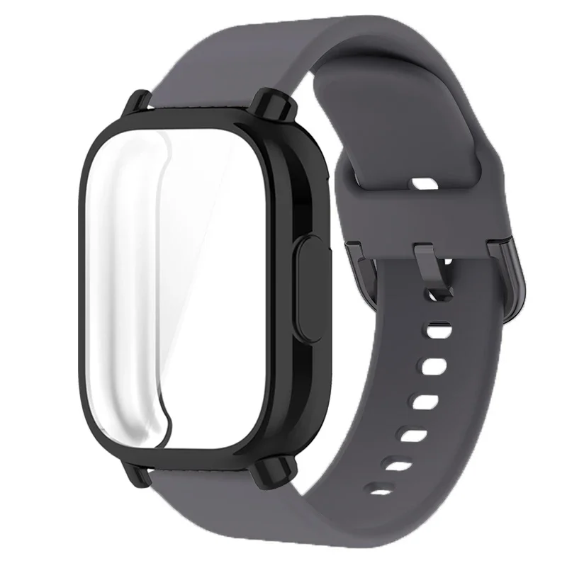 Silicone Strap with Case for Smart Watch, 22mm, Compatible with Watch 5 Active Lite