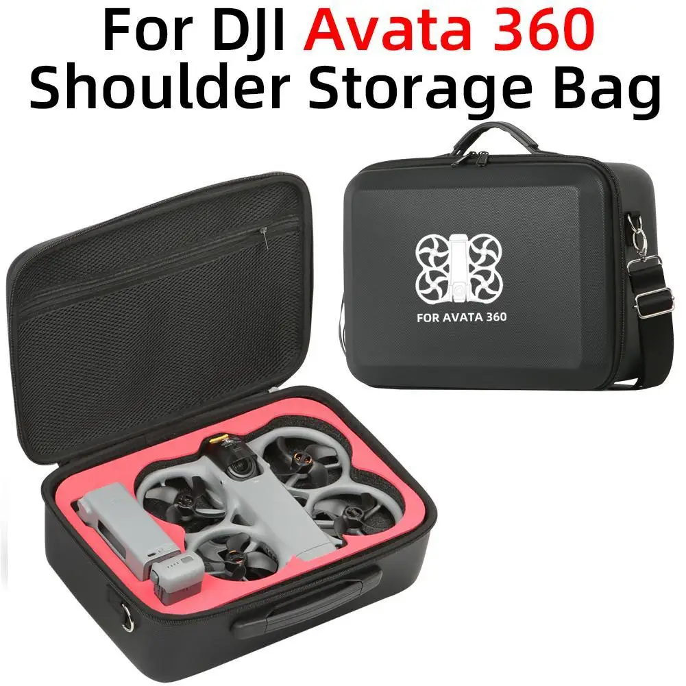 DJI 아바타 360 모션 플라이 모어 콤보 보관 가방 PU 하드 쉘 낙하 방지 및 충격 방지 야외 여행용 숄더 캐링 케이스