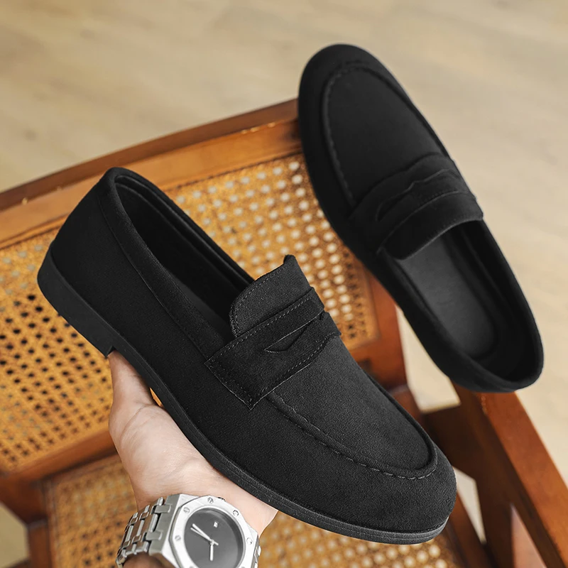รูปสินค้า รองเท้าผ้าใบผู้ชาย Suede Preppy สบายเท้า น้ำหนักเบา