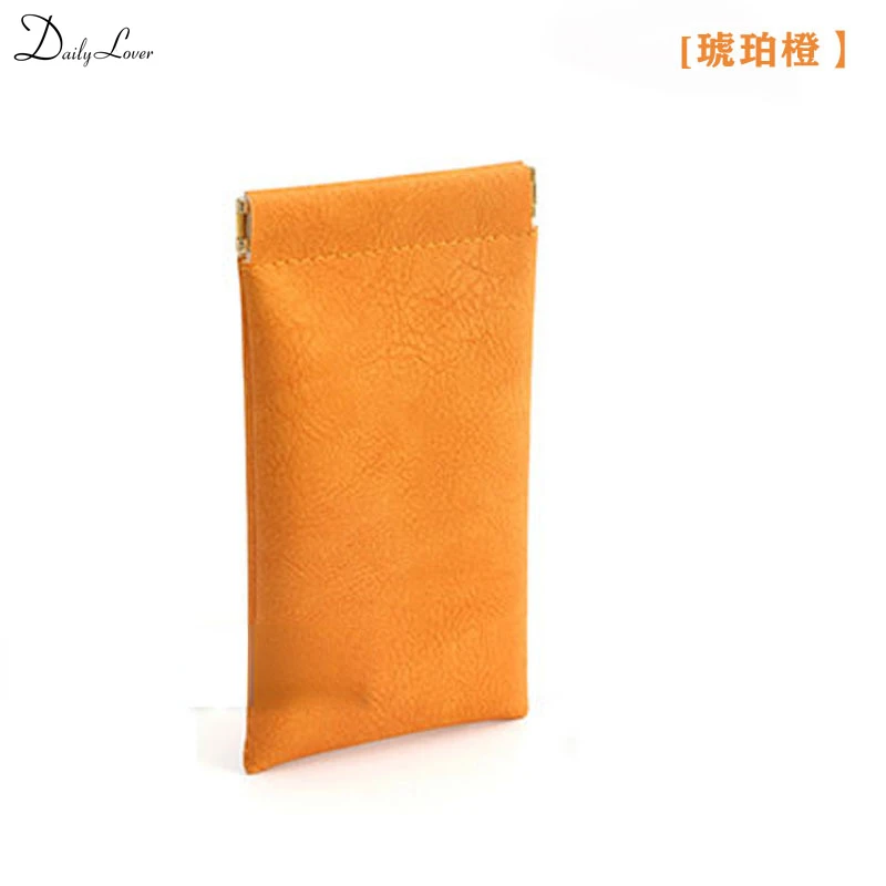 Glasses case 4 color soft leather waterproof for reading sun glasses
