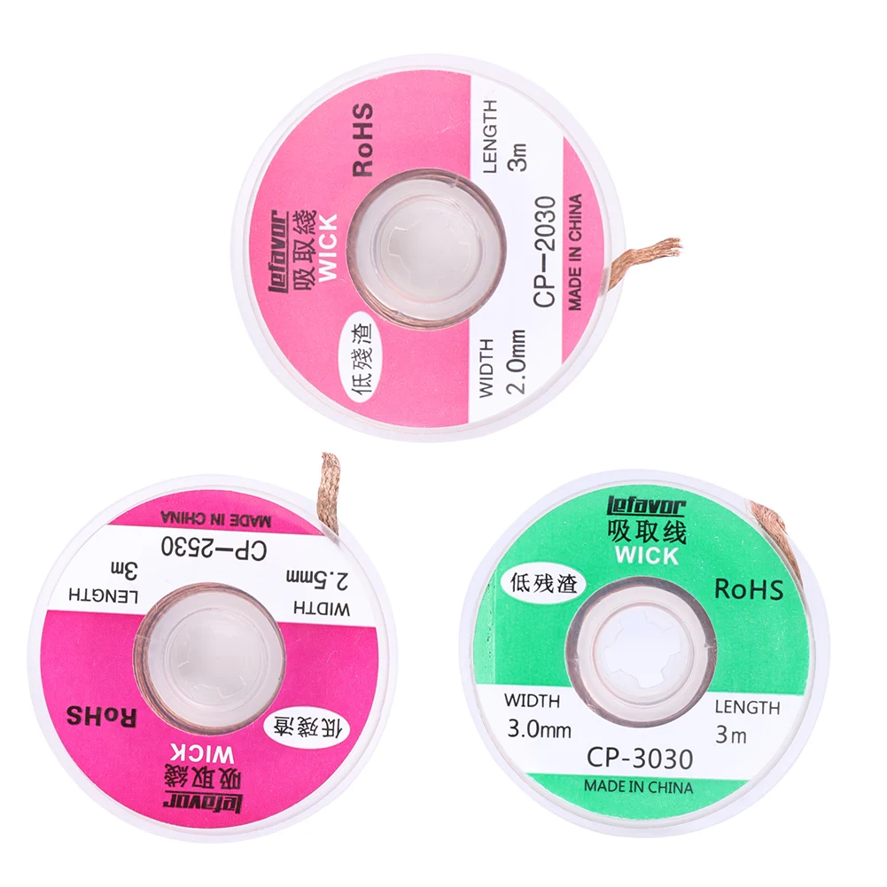 3 meter Desoldering Braid Tape Copper Welding Solder Remover Wick Wire