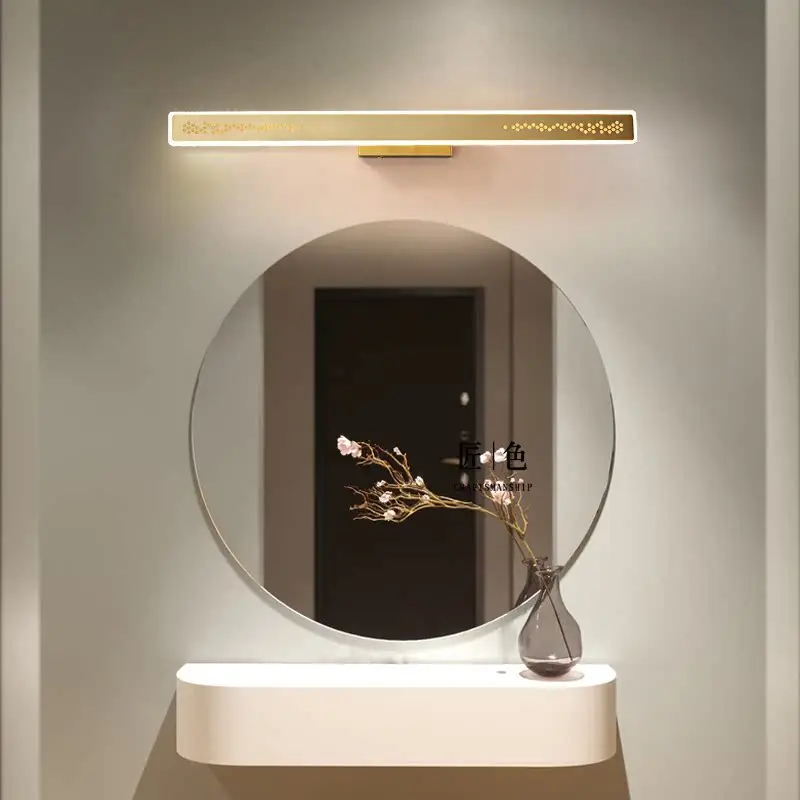 All copper retro American minimalist photo lamp, postmodern designer minimalist bathroom mirror cabinet lamp