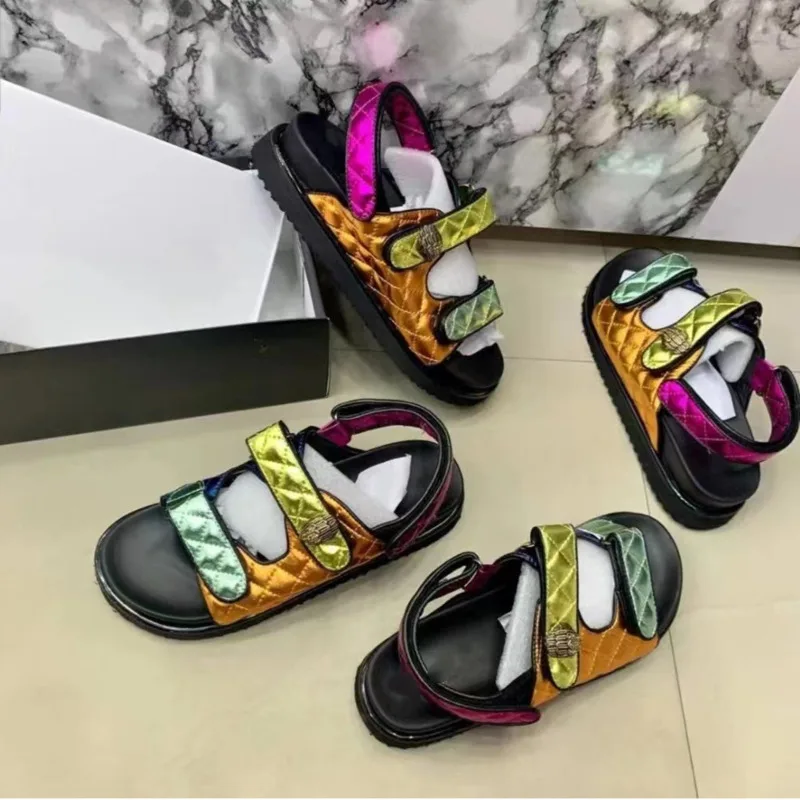 

Soft Soled Slippers Summer Large Colorful Eagle Thick Head And Cool Bottom Women's Outdoor Leisure Time Fashion Non-slip Sandals