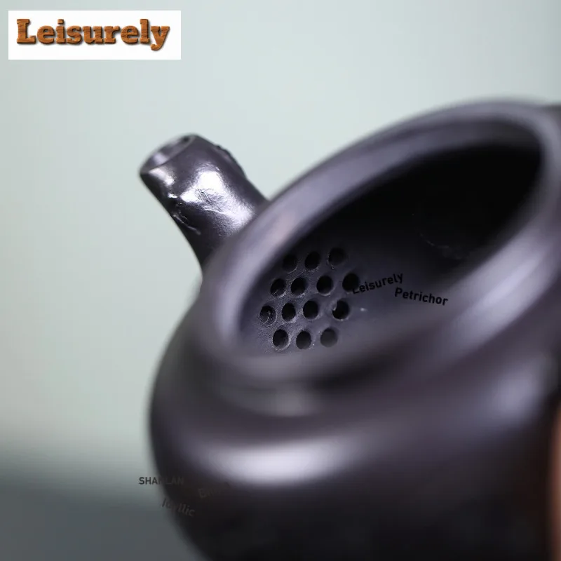 340ml Retro Yixing Purple Clay Teapots Handmade Laughing Sakura Pot Raw Ore Stone Yellow Mud Kettle Chinese Zisha Tea Set Cha