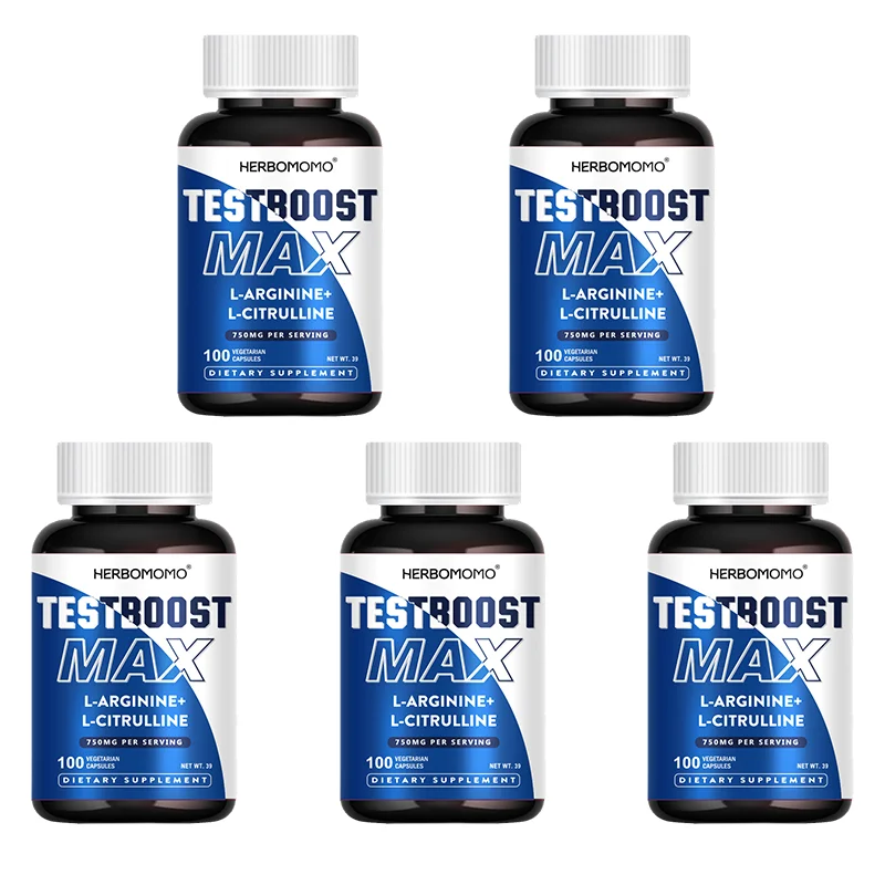 L-Arginine & L-Citrulline 100 Capsules Non-GMo Supports Reproductive Health Natural Energizer, Plant-Based, Pure &  Organic