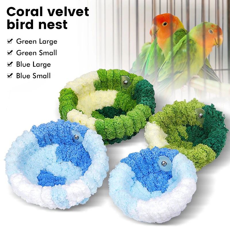 Bird Nest for Cage Warm Bird Nest Beds Parrot Parakeet Cockatiel Bed Winter Sleeping Bed Hammock for Parrot