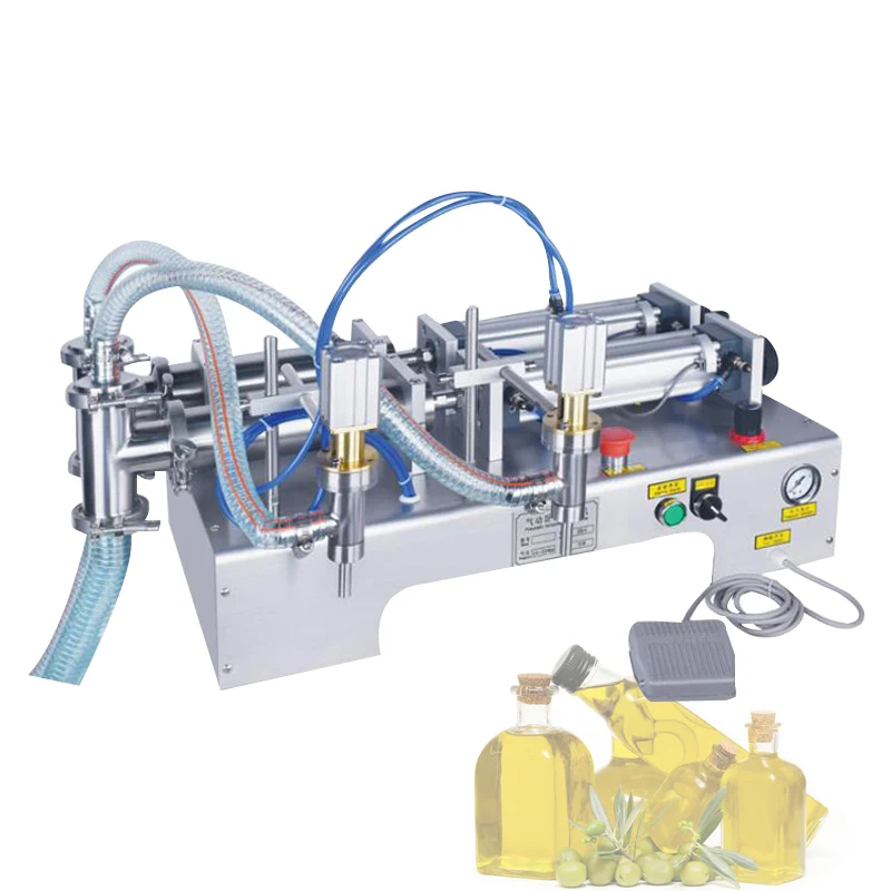 

Semi Automatic Two Head Liquid Filling Machine High Accuracy Beverage Milk Olive Small Soft Drink Oil Liquid Filler Machine
