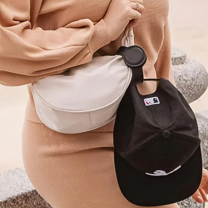 1PC 창의적이고 세련된 야외 휴대용 자기 모자 클립 가방 교수형 장식 원형 모자 클립