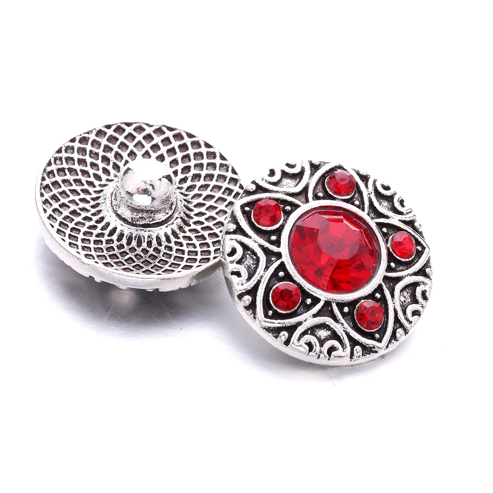 30pcs Flower 18mm Snap Buttons for Snap Bracelet Bangle DIY Button Jewelry Making