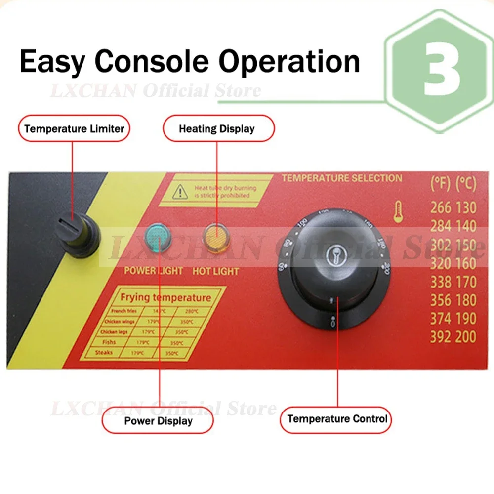 HomeWise 3KW Commercial Automatic Cheese Hot Dog Sticks Fryer Electric Korean Mozzarella Corn Dog Fryer Machine 21L Electric/Gas