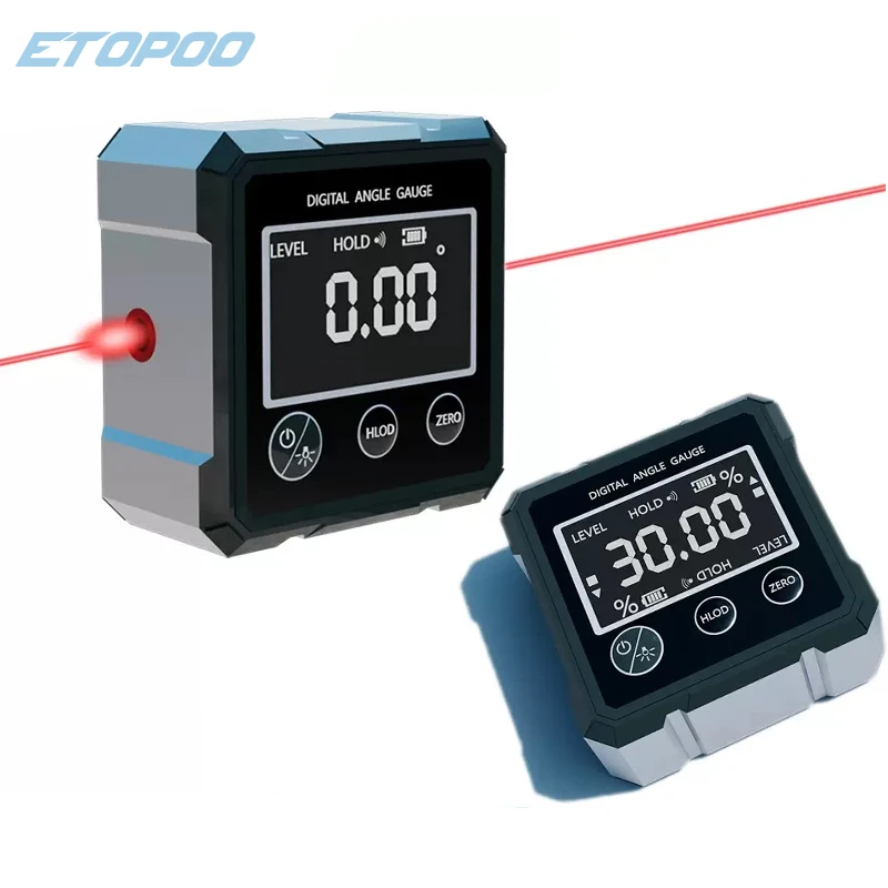 EHOTOO Dual-Laser Four-Sided Magnetic Rechargeable Digital Angle Measuring Instrument for Woodworking
