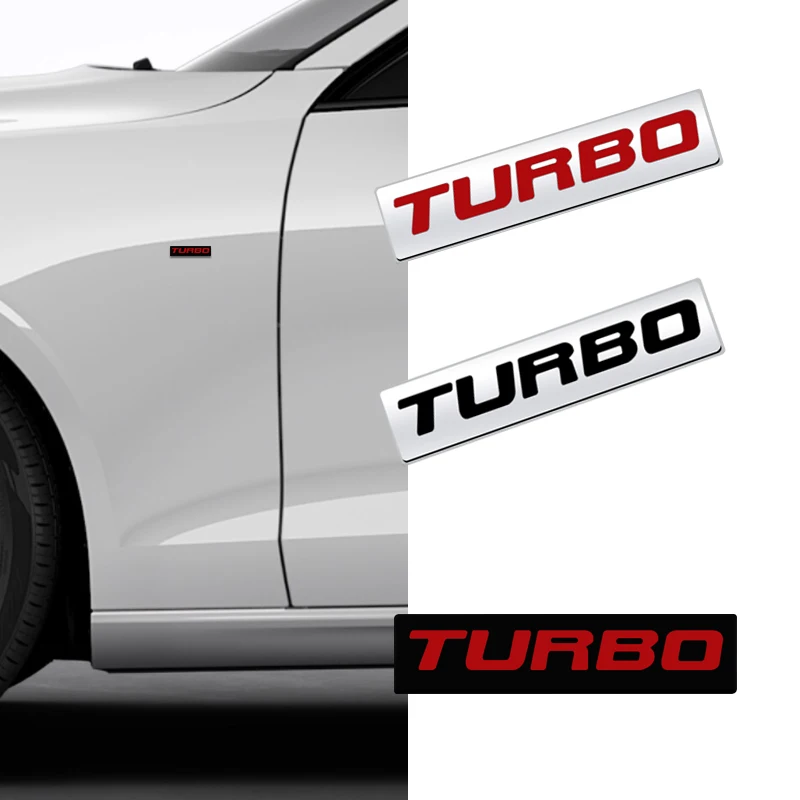 Металлическая наклейка TURBO с