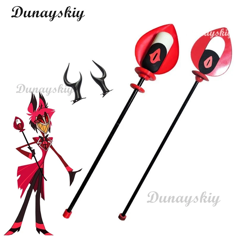 

Hazbin Cosplay Hotel ALASTOR Cosplay Props 85CM Detachable Vertical Microphone Sticks Canes For Halloween Carnival Party Props