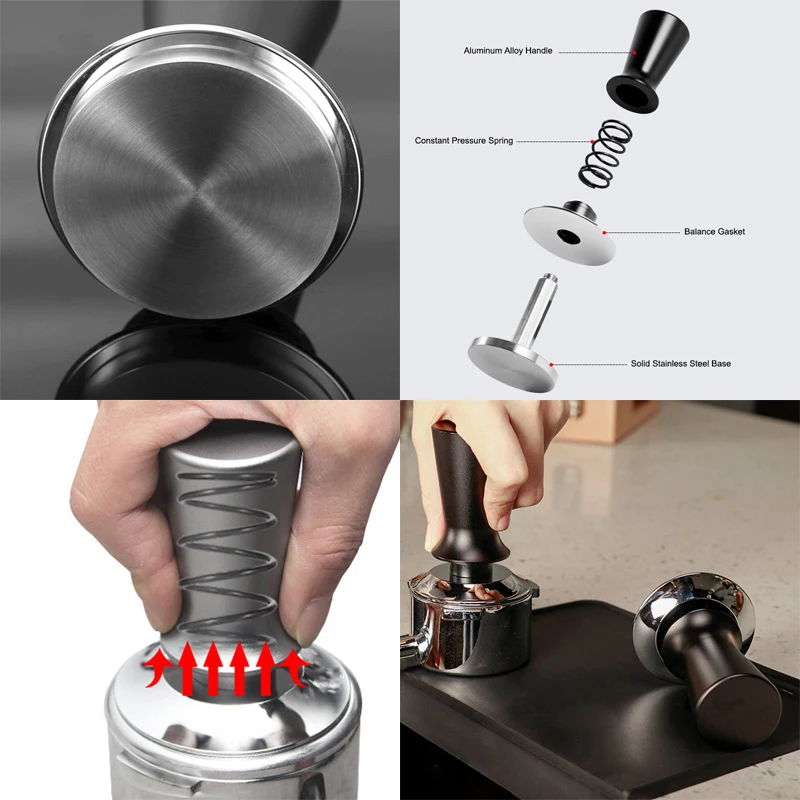 Calibrated Coffee Espresso Tamper 51mm  Stainless Steel Espresso Springs -  Tampers - Aliexpress