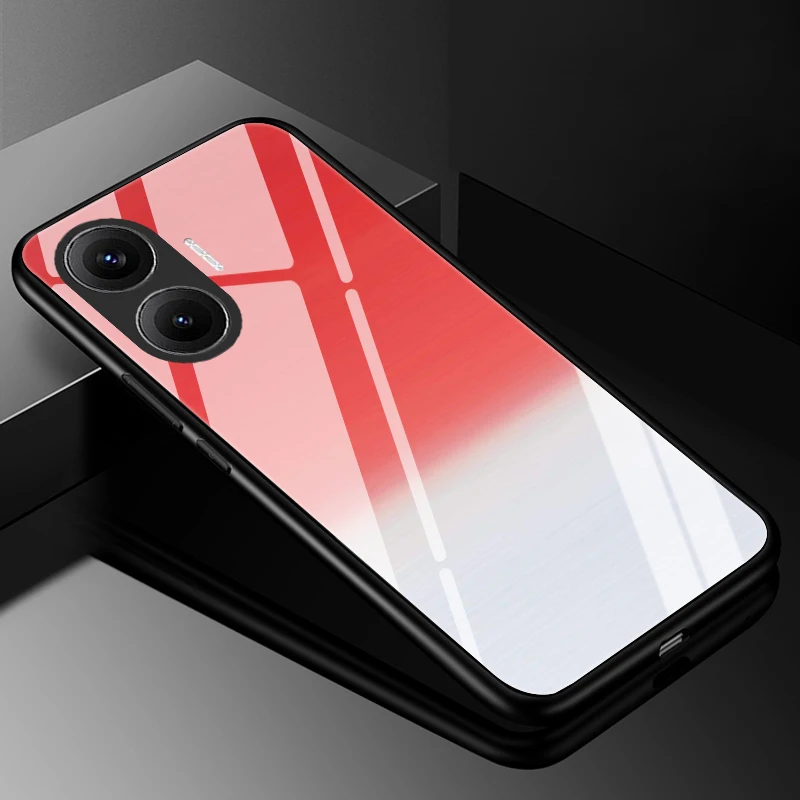 Premium Tempered Glass Hard Back Bumper Case Cover