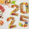Number Candy Box Letter Snack Box Creative Fruit Platter Dim Sum Plate Paper Box For Birthday Anniversary Party Candy Container 1