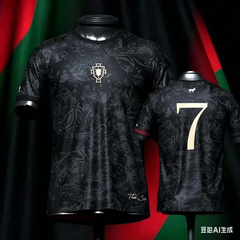 2026 Sommer Neue Familien-Kollektion Cristiano Ronaldo Gedenk-Fußballtrikot T-Shirt für Erwachsene Männer Kinder Atmungsaktives Spezial-Set
