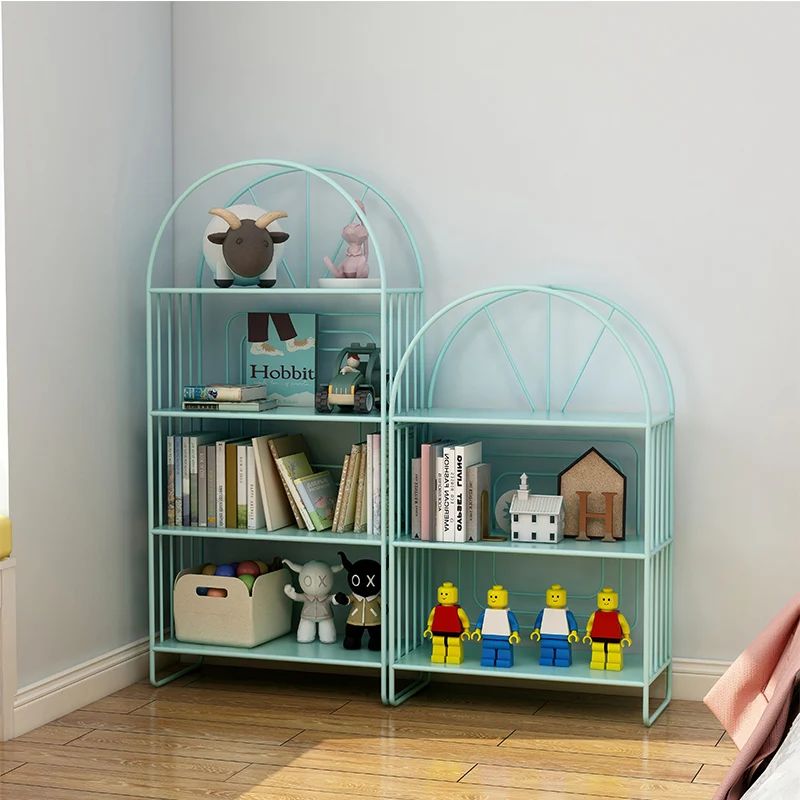 

Metal Make Up Minimalist Book Shelf White Wall Display Pink Modern Shelf Corner Nook Etagere Rangement Furniture Living Room