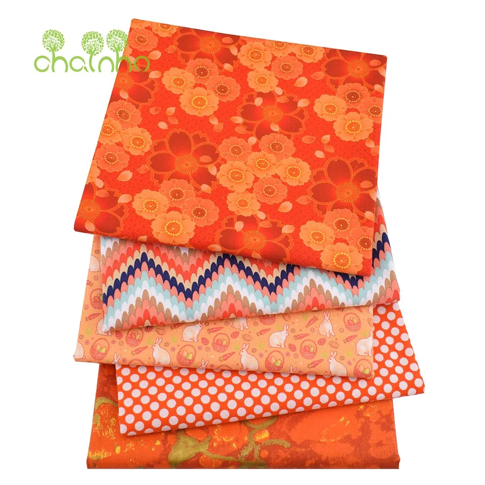 Chainho,Plain Weave Cotton Fabric,Handmade DIY Quilting Sewing Material,Patchwork Cloth,10 Bronzing Series,20x25cm/Piece,15CD17