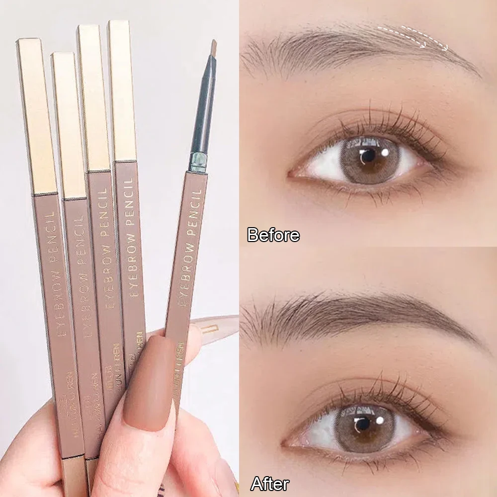 

1pcs Double-Head Eyebrow Pencil Waterproof Natural Brow Enhance Sweat-proof Long Lasting Black Brown Eye Brow Pen Brushes Makeup