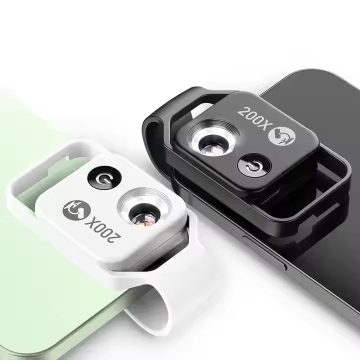 200배 확대 휴대폰 카메라 렌즈, 휴대용 매크로 렌즈