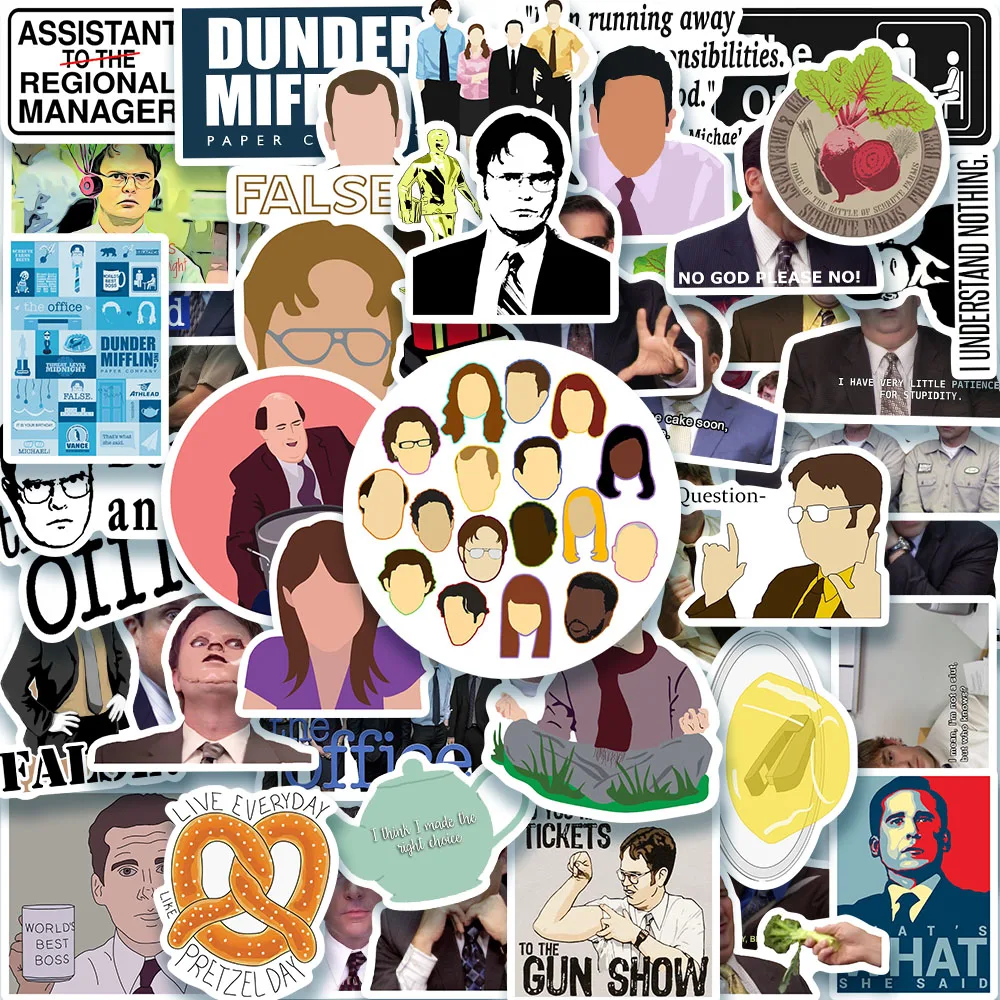 10-50pcs-Office-Cartoon-Classic-TV-Show-Stickers-for-Computer ...