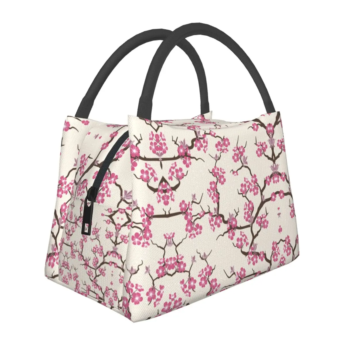 

Японская сумка для ланча Sakura, повседневный Ланч-бокс с цветами вишни, дорожная портативная Термосумка с изолированным покрытием, сумка-холодильник с принтом в подарок