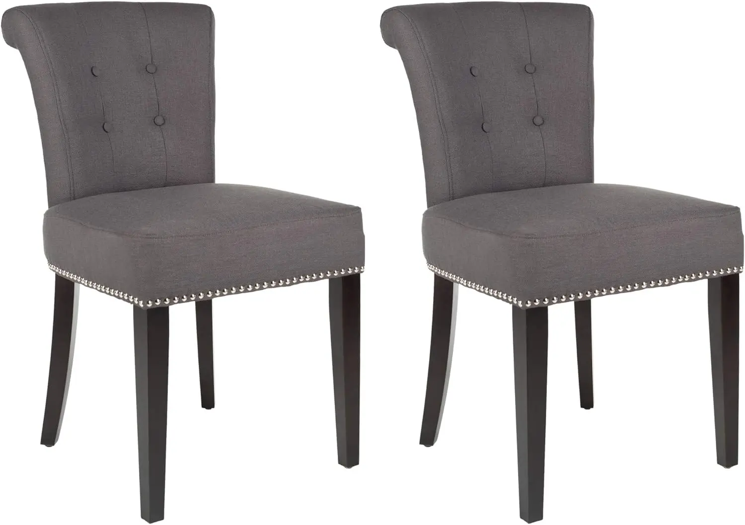 

Safavieh Mercer Collection Carol Charcoal Linen Ring Dining Chair (Set of 2)