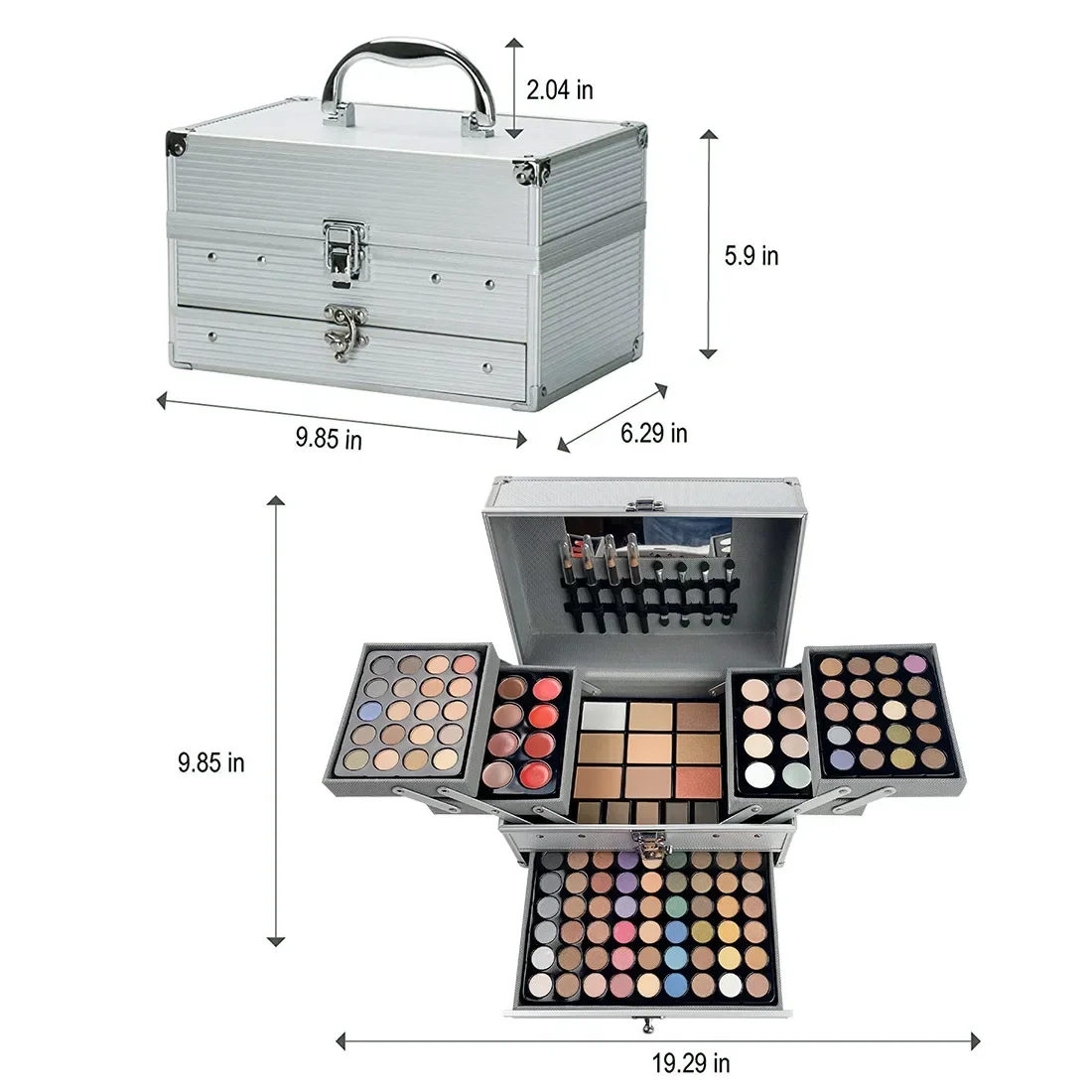 Makeup Set Box Eyeshadow Lip Blush Nail Polish Eyebrow Pencil Multi-functional Palette Christmas Wedding Birthday Gifts Cosmetic 4