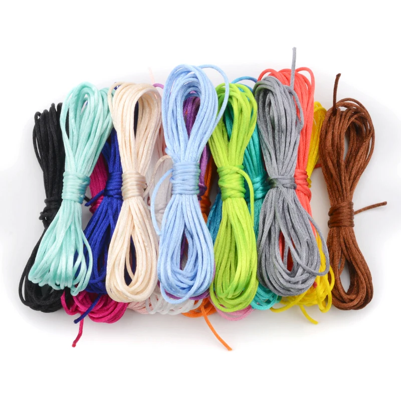 20m Nylon Cord For Teether Necklace Pendant Making Satin Cords Pacifier Clip Chain Accessory String Baby Teething Toy DIY pacifier clip pacifier chain