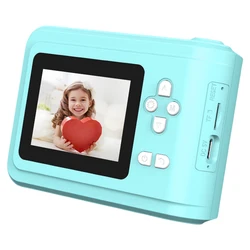 Portable Instant Print Camera for Kids - HD Video, Thermal Photo Printer, Includes Print Paper, Fun Gift Idea (Blue)