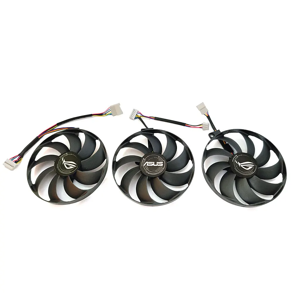 Conjunto Fdc10h12s9-c T129215su Rtx 2080 2070 fã Gpu para Asus rx 5700xt 5700 5600xt Rog Strix oc Placa Gráfica Ventilador de Refrigeração Novo - Imagem 2