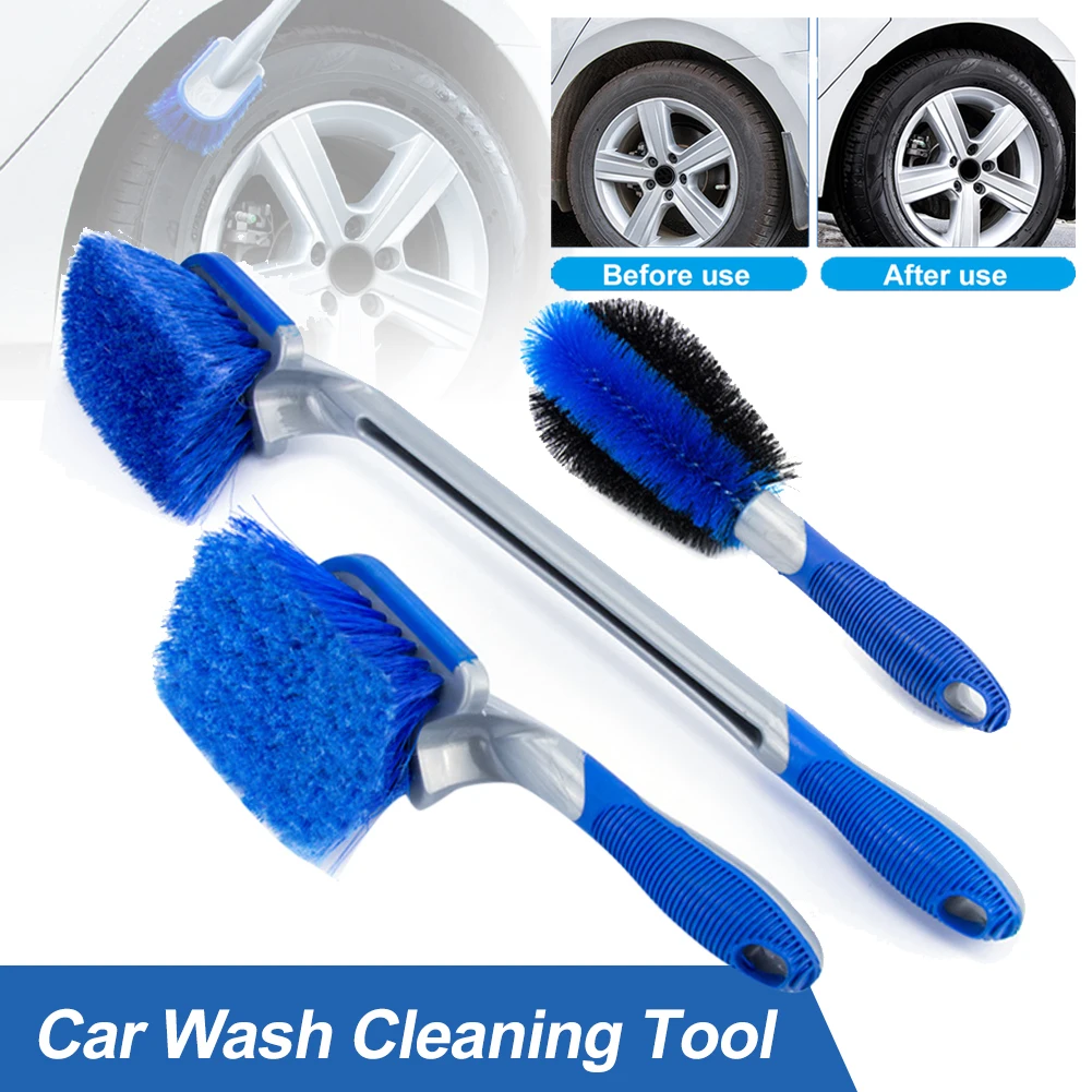 

Car Wheel Hub Brush Long Handle Tire Cleaning Brush Household Tire Brush Car Beauty Maintenance Cleaner Brush Wash Cleaning Tool